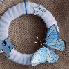Blue Butterfly Wreath