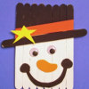 Craft Stick Snowman Head