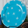 Decorative Turquoise Snowflake Plate