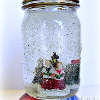 Mason Jar Snow Globe Soap Dispensers