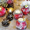 Snowy Apple Candle Holders