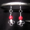 Beaded Mistletoe Earrings