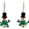 Beaded Snowmen Earrings