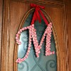 Peppermint Monogram Wreath