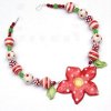 Ceramic Poinsettia Necklace