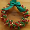 Mini Beaded Christmas Wreath