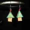 Christmas Tree Cork Earrings