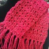 Glittery Crochet Christmas Scarf