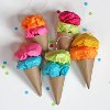 Easy Paper Ice Cream Ornaments