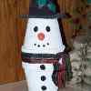 Kids Clay Pot Snowman