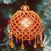 Victorian Beaded Christmas Tree Ornament
