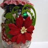 Gorgeous Poinsettia Christmas Jar