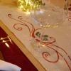 Simple Holly Themed Table Runner