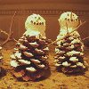 Pinecone Snowman Ornament