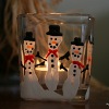Snowman Fingerprints Candle Holder
