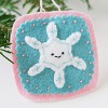 Stitched Smiling Snowflake Ornament