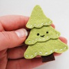 Cute Smiling Christmas Tree Pin