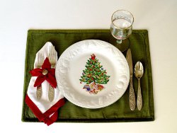 Poinsettia Placemats and Napkins