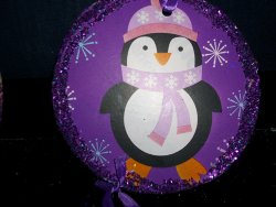 Purple Penguin Ornaments