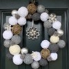 Yarn Snowball Wreath