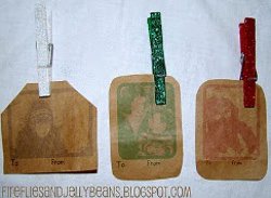 Glitter Clothespsin Gift Tags