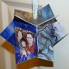 Homemade Photo Ornament from Christmas Cards