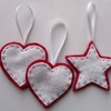 Stars & Hearts Felt Ornaments