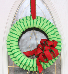 Ruffle Fabric Two Tone Wreath