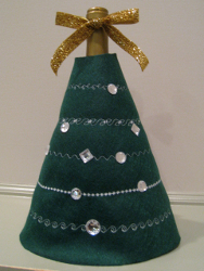 Holiday Tree Wine Bottle Cover