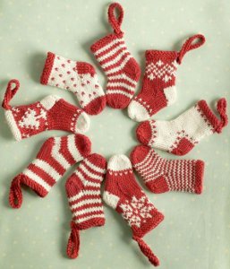 Knitted Mini Christmas Stockings