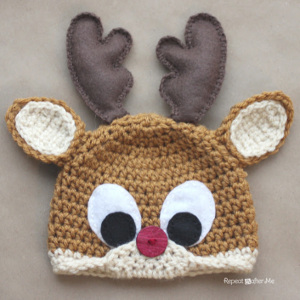 Rudolph the Reindeer Crochet Hat 