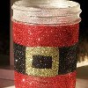 Glittery Santa's Belly Jar